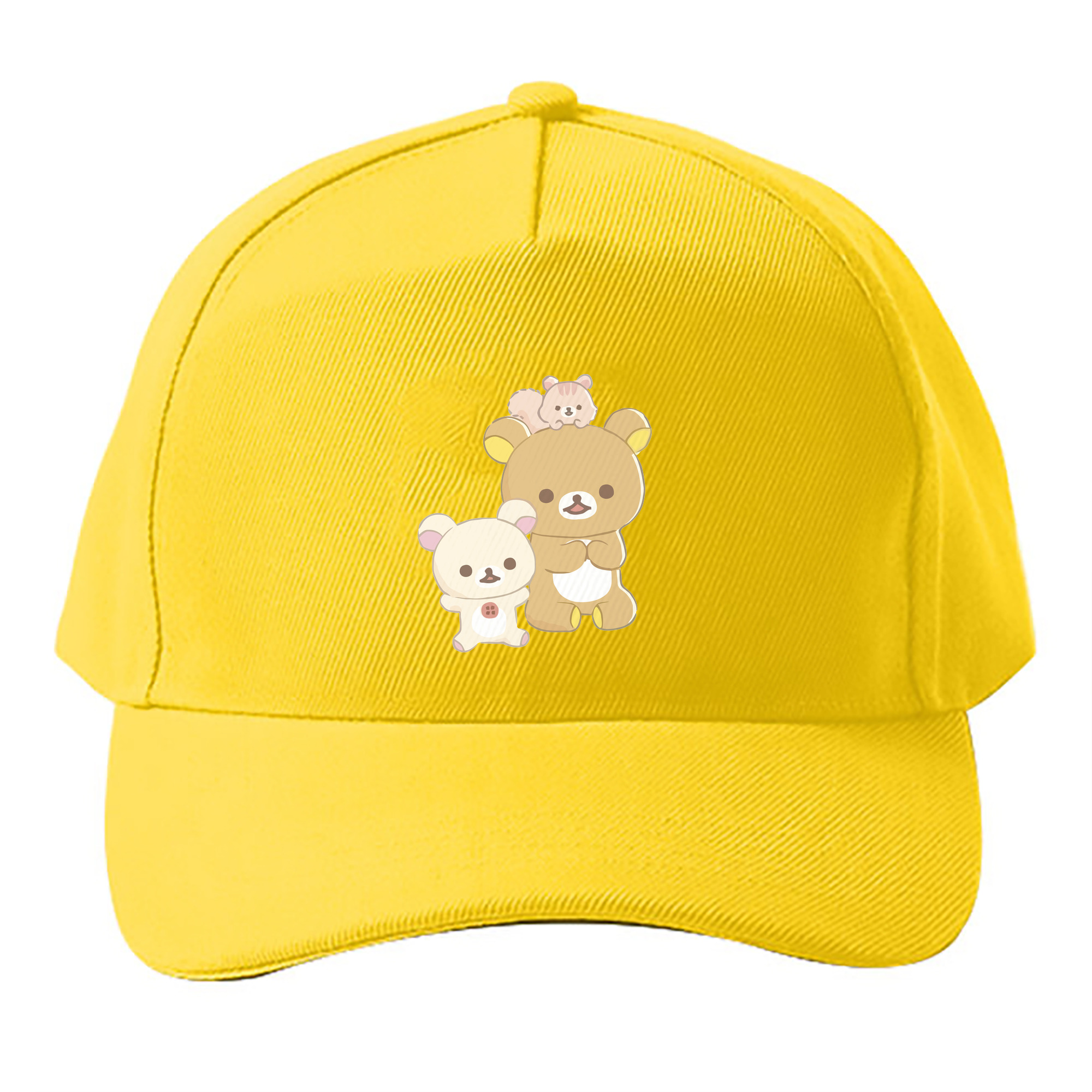 （画像用） リラックマ リラックマ キイロイトリ Rilakkuma Korilakkuma Kiiroitori ベースボールキャップ 綿100％ 男女兼用 帽子 スポーツ
